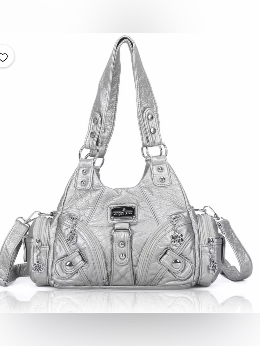 Angel Kiss Silver Women’s Shoulder Bag - Stylish Tote new with tags